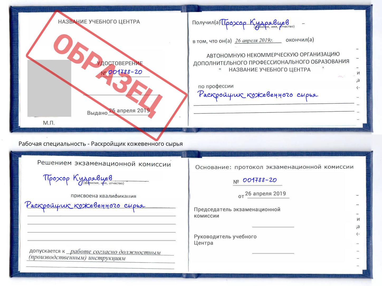 Раскройщик кожевенного сырья Дюртюли