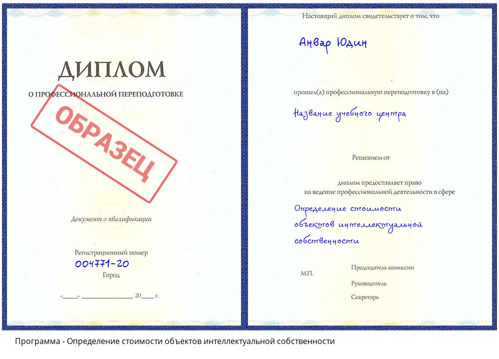 Определение стоимости объектов интеллектуальной собственности Дюртюли