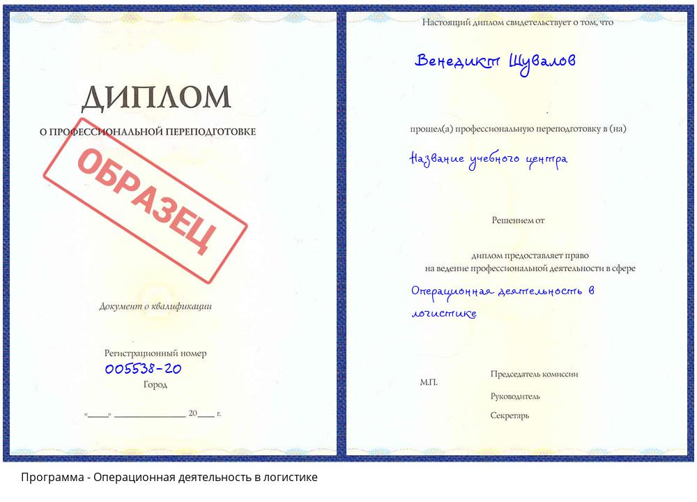 Операционная деятельность в логистике Дюртюли